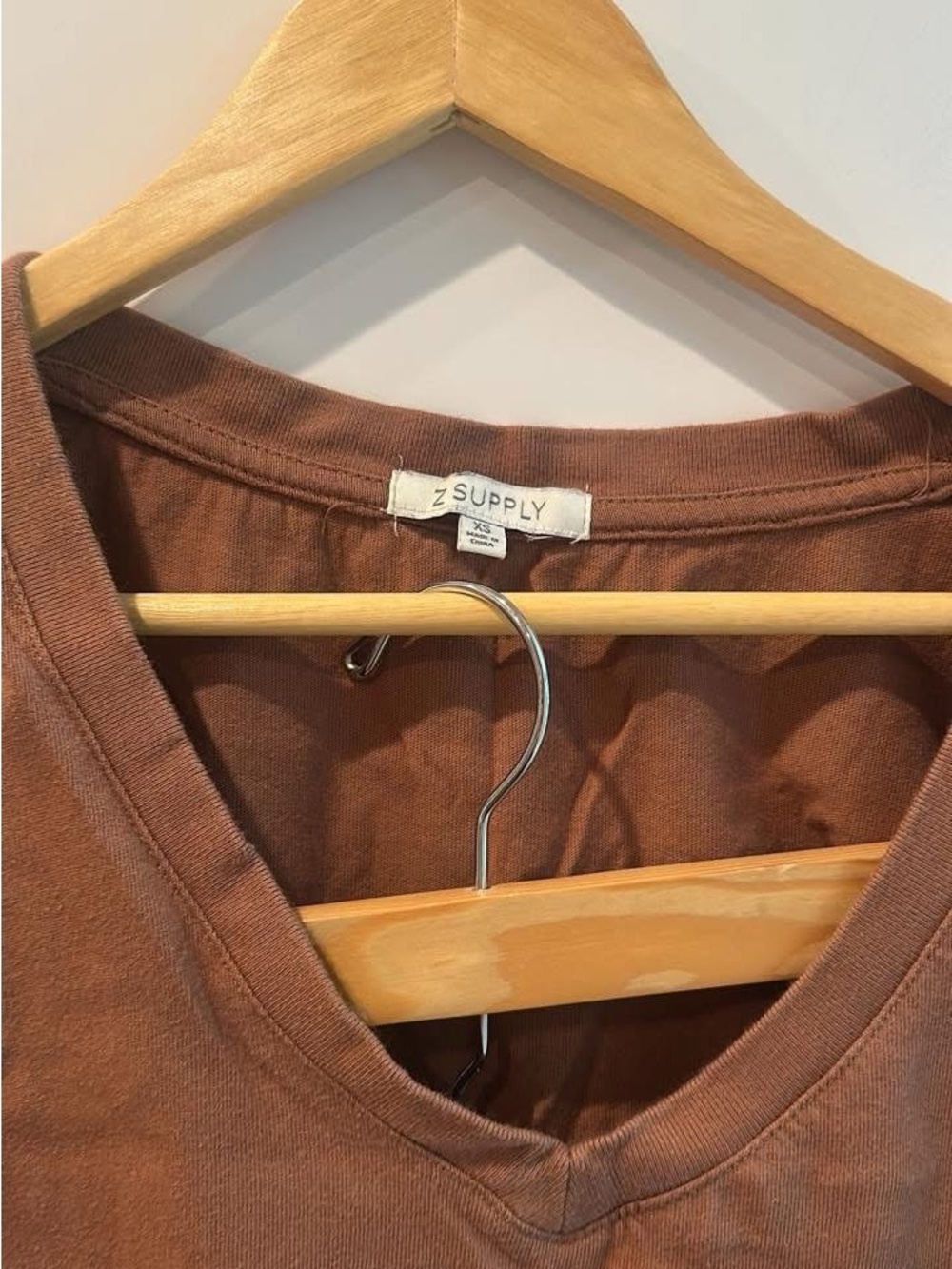 Z Supply Rust Brown Sleeveless V-Neck Top and Wide-Leg Pants Set - Picture 2 of 5